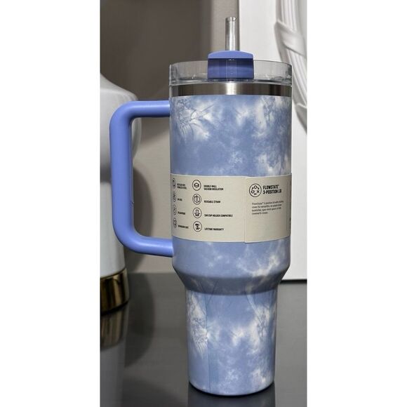 Stanley Quencher H2.0 FlowState Tumbler‎ 40oz, OCEAN TIE DYE - Picture 2 of 4
